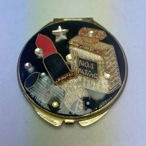 Vintage Mirror Decorated Compact